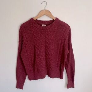 Mossimo Burgundy Knit Crew Sweater